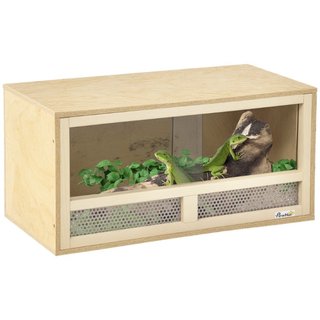 Terrario para Reptiles de Madera con Puertas Corre