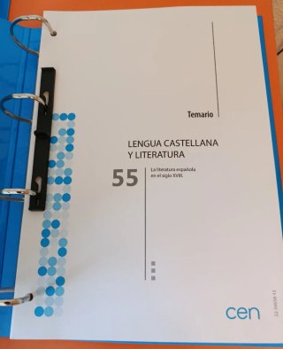 Temario CEN (Lengua Castellana y Literatura) 2026.