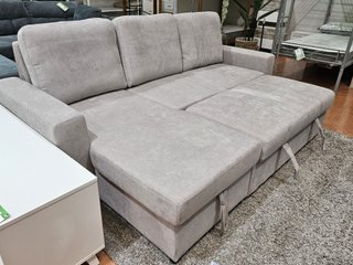 Sofá Cama con Chaise Longue Reversible y Arcón