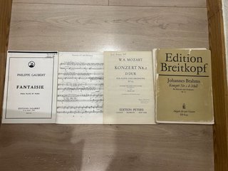 Lote Partituras Conservatorio Piano y Flauta