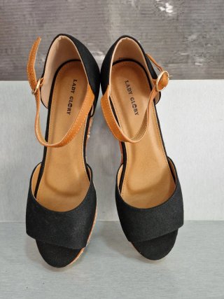 Sandalias cuña negras y marrones talla 41 nuevas