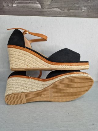 Sandalias cuña negras y marrones talla 41 nuevas