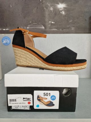 Sandalias cuña negras y marrones talla 41 nuevas
