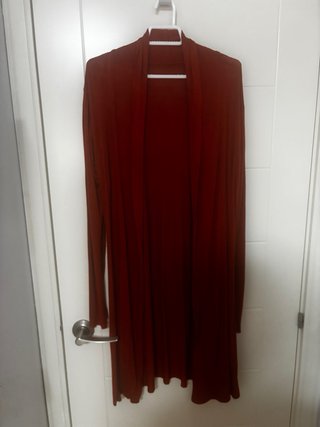 Chaqueta larga y fina naranja