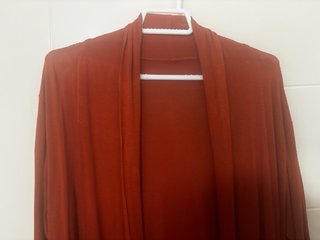 Chaqueta larga y fina naranja