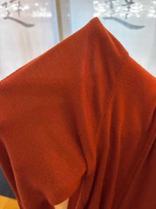 Chaqueta larga y fina naranja