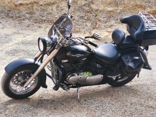 Moto Custom Cruiser/Touring Negra