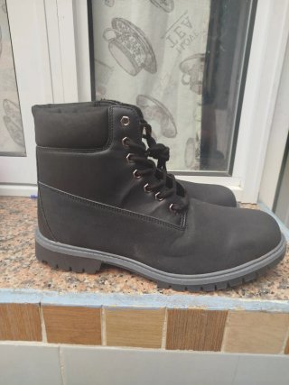 Botas de estilo militar/trabajo negras - Talla 45