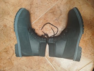 Botas de estilo militar/trabajo negras - Talla 45