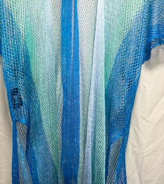 Kimono playero degradado azul y verde