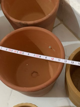 Lote de 10 macetas de barro