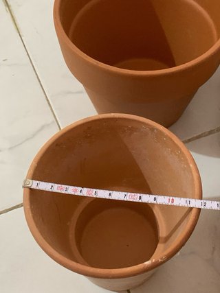 Lote de 10 macetas de barro