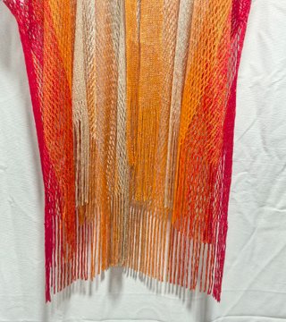 Kimono Chal Ombre Naranja y Rojo