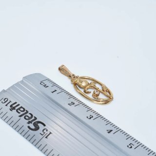 Colgante Rosa Oro 18k con Circonita