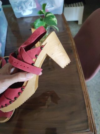 Sandalias Zuecos Sweeks Talla 39 Rojas