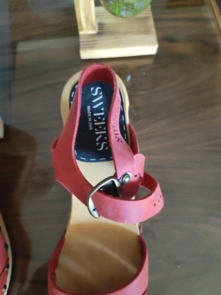 Sandalias Zuecos Sweeks Talla 39 Rojas