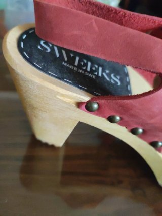 Sandalias Zuecos Sweeks Talla 39 Rojas