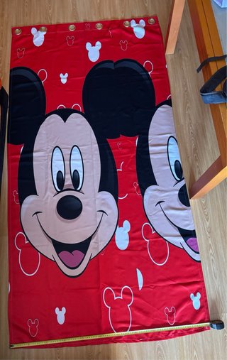 Cortinas Mickey Mouse Rojas y Blancas