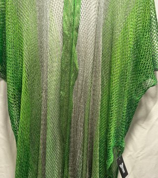Chal Kimono Verde y Plateado
