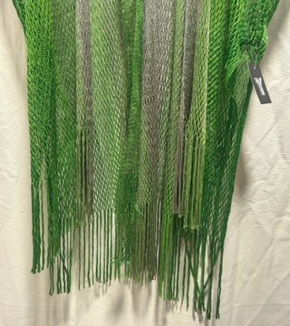 Chal Kimono Verde y Plateado