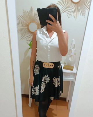 Camicia donna bianca smanicata