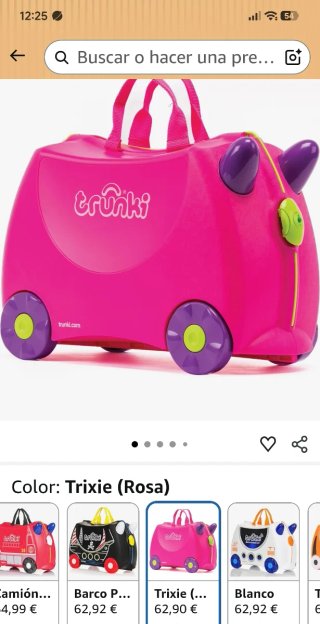 Maleta infantil Trunki rosa y morada