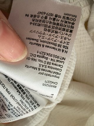 Blusa Crop H&M Blanca