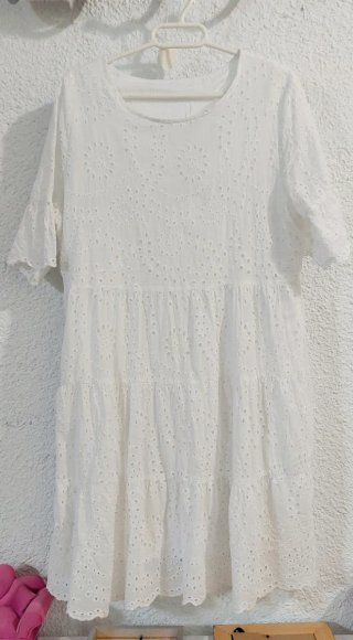 Vestido blanco bordado