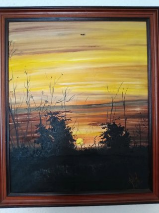 Cuadro atardecer paisaje