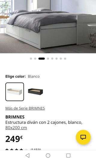Cama individual blanca con cajones