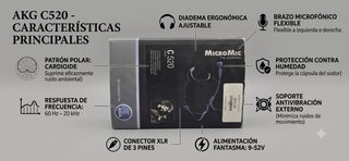 Micrófono Diadema AKG C520 Pro Vocal