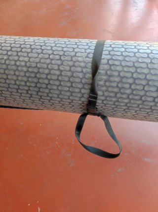 Manta térmica piscina 8x4 y enrollador acero inox