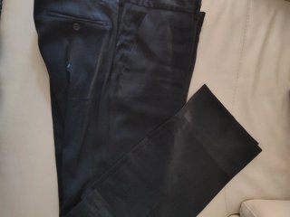 Completo elegante uomo 3 pezzi blu taglia 54