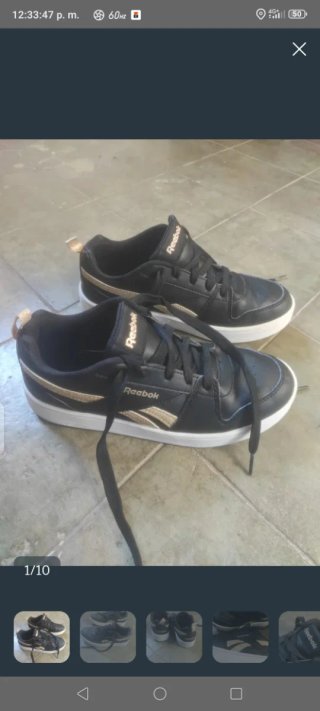 Zapatillas Reebok Mujer T36 Negro/Dorado