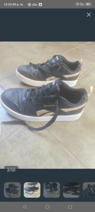 Zapatillas Reebok Mujer T36 Negro/Dorado