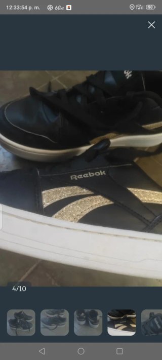 Zapatillas Reebok Mujer T36 Negro/Dorado