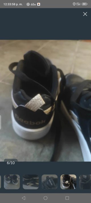 Zapatillas Reebok Mujer T36 Negro/Dorado