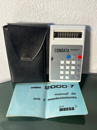 Calculadoras vintage CASIO- CONDATA Y Solar listin