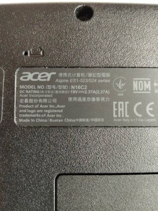 Recambio Portátil Acer Negro