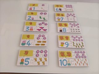 Puzzle Peppa Pig Números y Cantidades