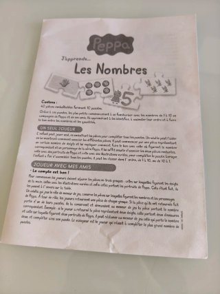 Puzzle Peppa Pig Números y Cantidades