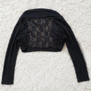 Chaquetilla bolero negra Clockhouse de encaje - M