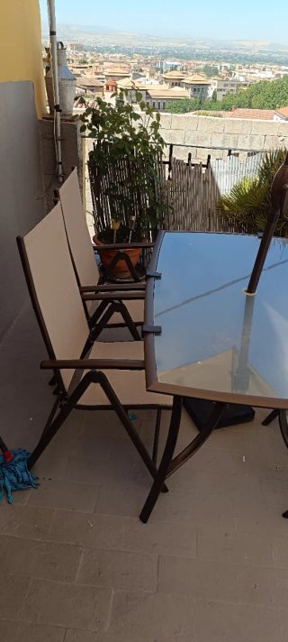 Mesa y 4 Sillas Exterior Cristal