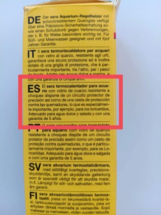 Sera Termocalentador Acuario 25W
