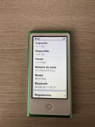 iPod Nano 16GB Verde y Blanco
