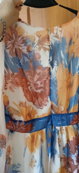 Vestido largo estampado floral