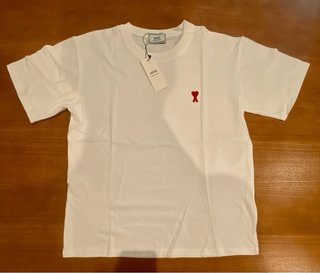 T-shirt AMI Paris branca com coração