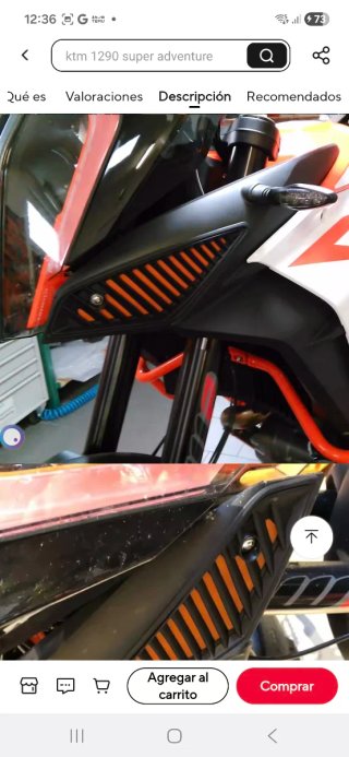 Rejilla Protectora Filtro Aire KTM 1290