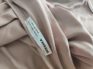 Vestido largo beige tirantes