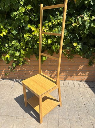 Estantería Silla Toallero Baño Bambú